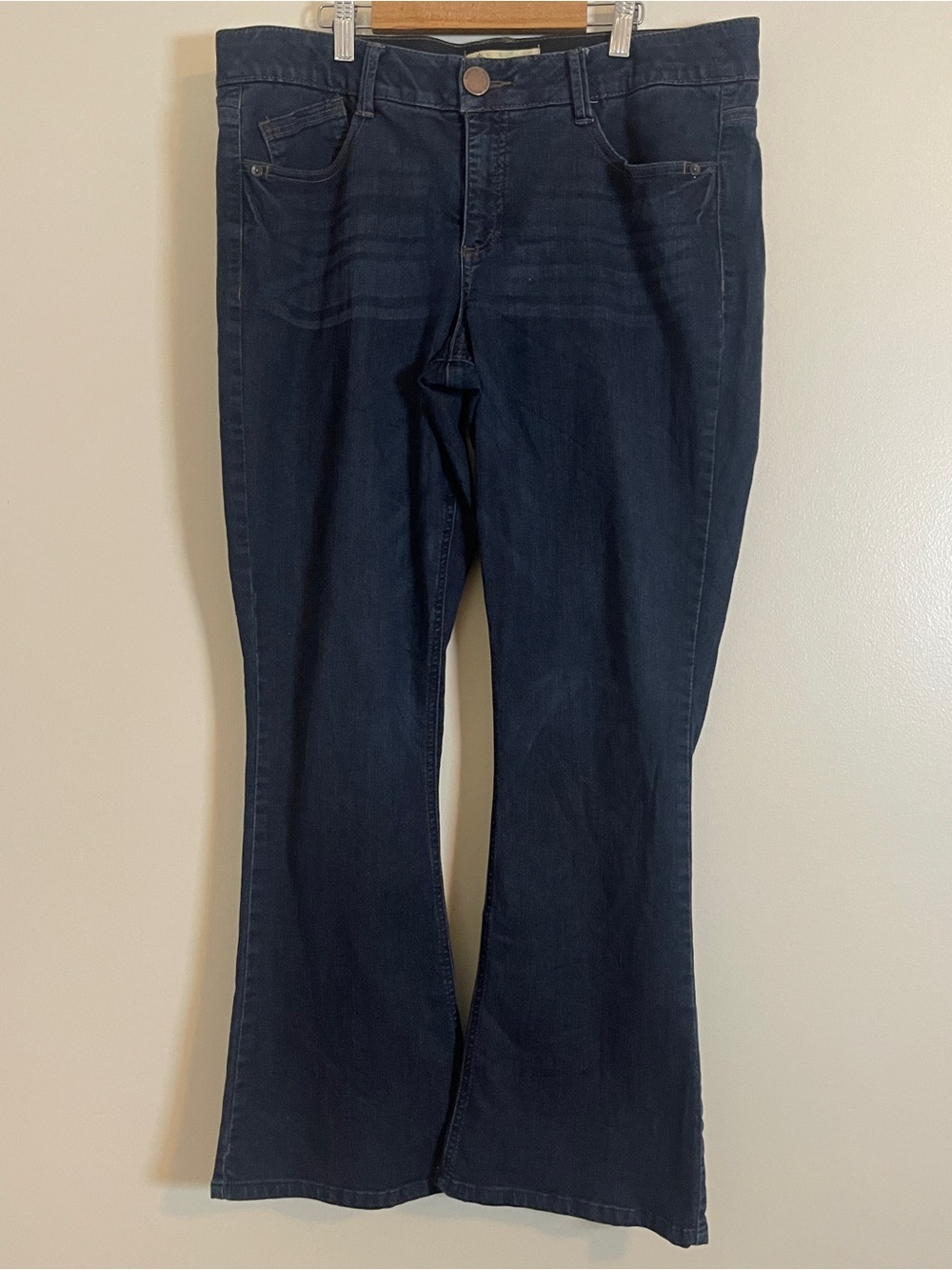 Democracy Jeans Womens 14P Blue Flare Denim Ab Technology Normcore Chic Minimal